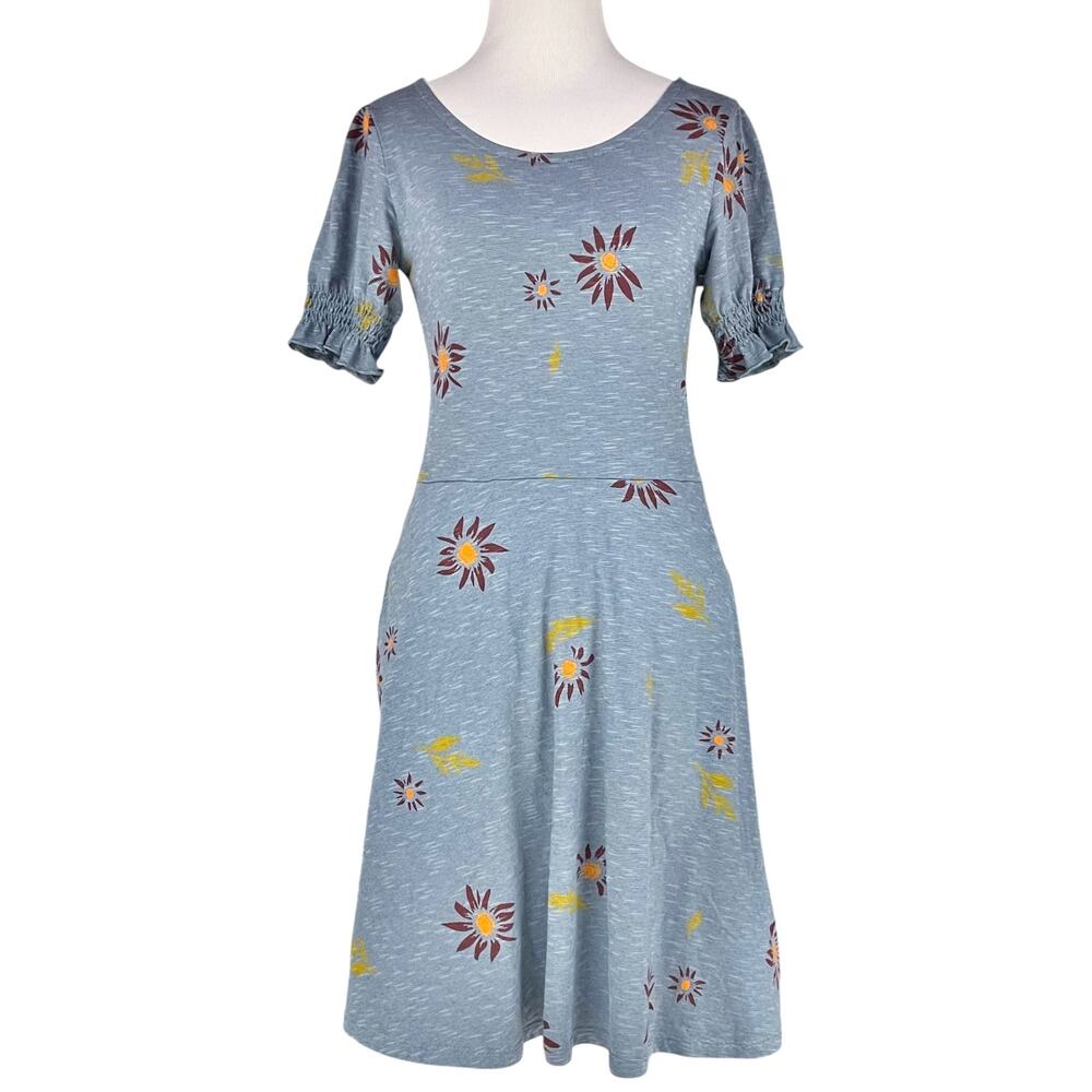 TOAD & CO Laurel Short-Sleeve Dress in North Short Gerbera Print Size XS